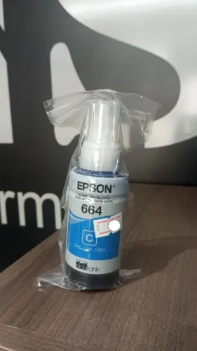 Refil de Tinta Original Epson 664 T664220 Ciano 70ml