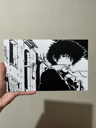 Quadro Spike Spiegel (Cowboy Bebop) 24x15cm - Personalizado
