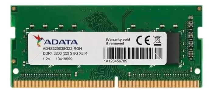 Memória RAM DDR4 Adata 4GB 3200MHz Para Notebook