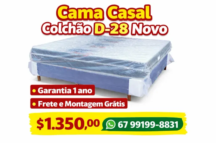 Cama casal D-28 novo Garantia entrega hoje 