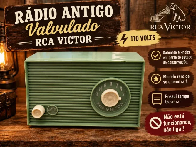 Rádio antigo valvulado RCA Victor