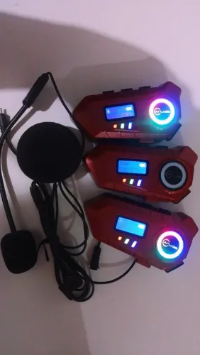 ? Fone de Capacete Y30 Vermelho ANJ.GG - NOVO NA CAIXA!
