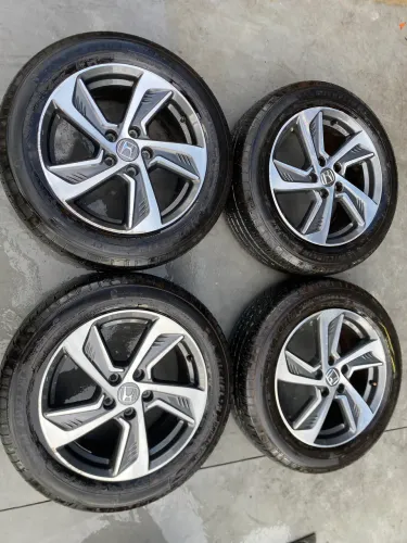 Rodas aro 17 hrv turbo originais + pneus michellin