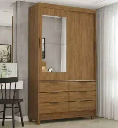 Guarda Roupa Sevilha com Espelho Cinamomo