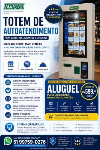 Sistema ERP para Bares e restaurantes (frente de caixa / PDV)
