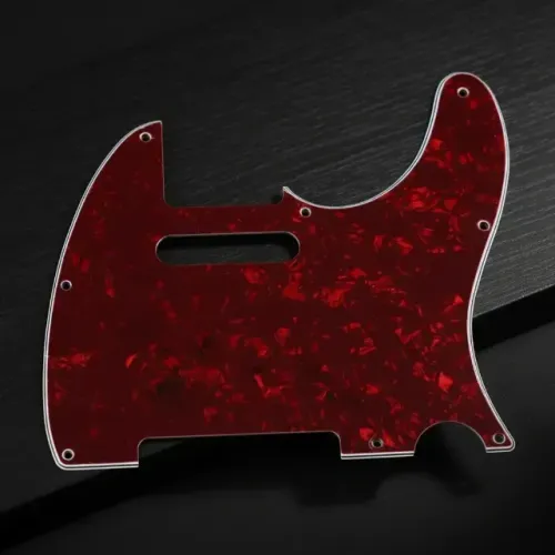 Escudo Guitarra Telacaster 8 Furos padrão fender Red Pearl