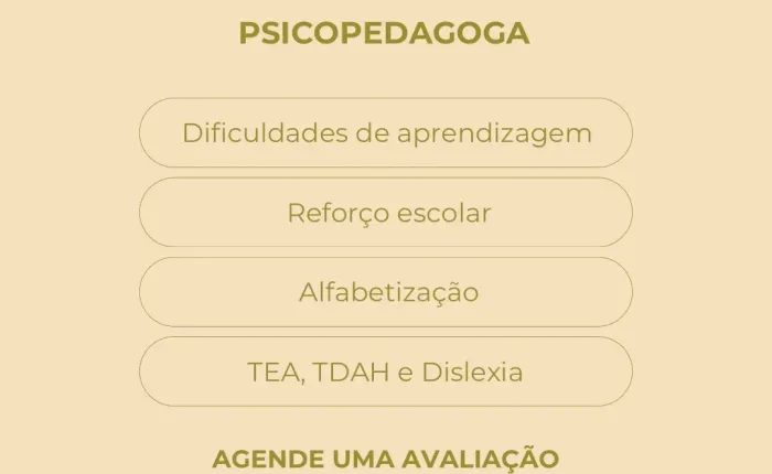 Atendimento psicopedagógico 