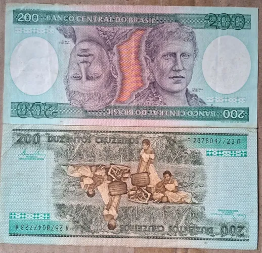 CÉDULA DE 200 CRUZEIROS FE. NUNCA CIRCUDA EM PERFEITO ESTADO DE CONSERVAÇÃO.