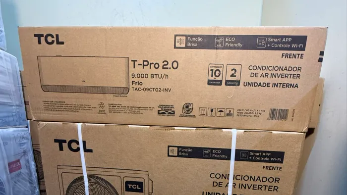 Ar condicionado inverter 9000 Btus, frio, controle Wi-Fi , novo com garantia 