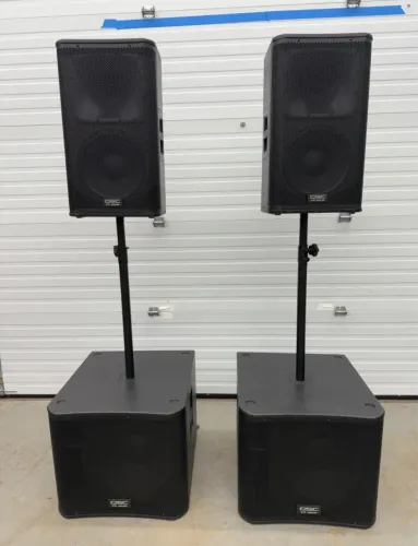 2 caixas QSC kw122 + 2 sub kw181 