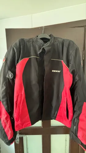 Jaqueta Motociclista TEXX Strike Preta/Vermelha - Tamanho XXXXL (4XL)
