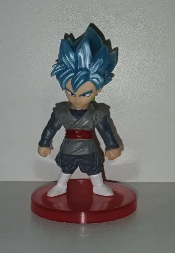BONECO ACTION FIGURE MINIATURA DRAGON BALL GOKU BLACK SUPER SAIYAJIN BLUE AZUL