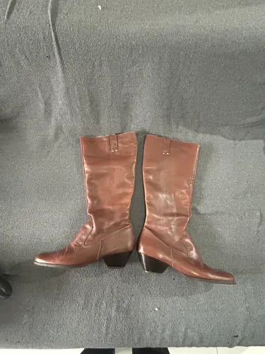 Bota cano longo couro legítimo 