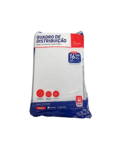 Quadro Caixa Distribuição 16+2 Polos Disjuntor Din Sobrepor