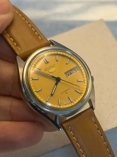 SEIKO 5 AUTOMATIC VINTAGE * - MOSTRADOR DOURADO | RELÓGIO ORIGINAL