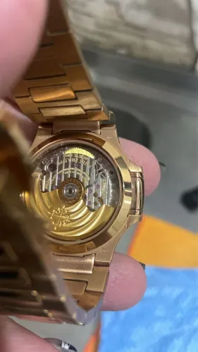Relogio AUTOMÁTICO PATEK PHILIPPE AÇO NAUTILUS ROSE ACABAMENTOS BRILHANTES