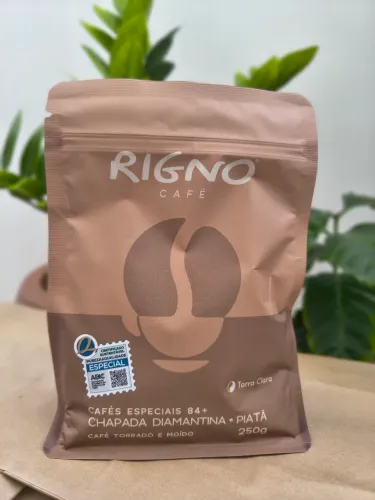Café Especial Rigno, torra clara, 100% arábica, 250g - O café mais premiado do Brasil 