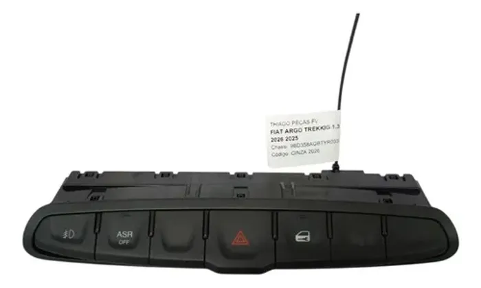 Botao Alerta Fiat Argo Cronos 2018 2019/.. Preto
