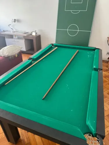 Mesa Sinuca + Ping Pong + Futebol de botão 