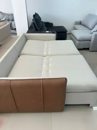 Sofá retratil zero caixaria Braços slim moderno