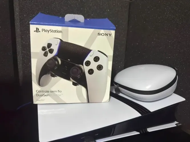 Controle Sony Dualsense Edge PS5 Branco - 2 meses de uso, nota fiscal, garantia