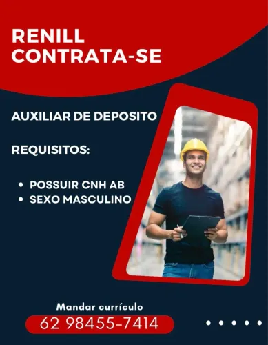 Vaga para auxiliar de depósito