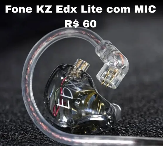 Fone KZ Edx Lite com MIC R$ 60