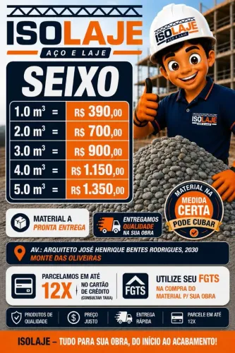 Seixo ENSACADO e GRANEL