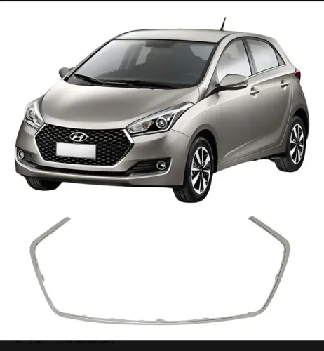 Friso Grade Hb20 2016 2017 2018 2019 Cromado Brilhante - Compatível com Hyundai HB20 2016