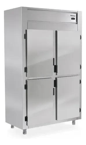 REFRIGERADOR VERTICAL EM ACO INOX 4 PORTAS