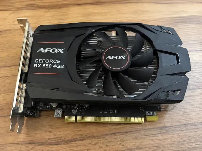 Placa de Vídeo AFOX RX 550 4GB GDDR5 Single Fan AMD Radeon