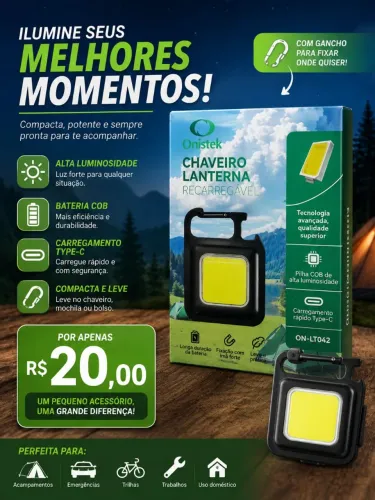 Chaveiro lanterna ? recarregável magnético ?