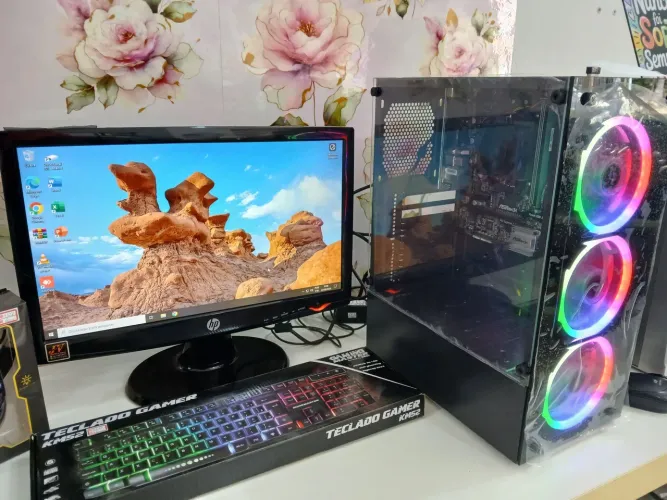 Computador top, com ssd , 8gb de ram, gabinete de vidro, configuração na descrição 