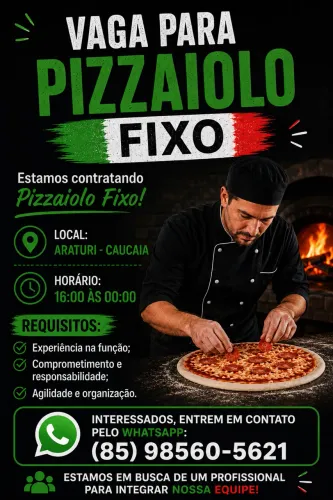 Vaga para pizzaiolo