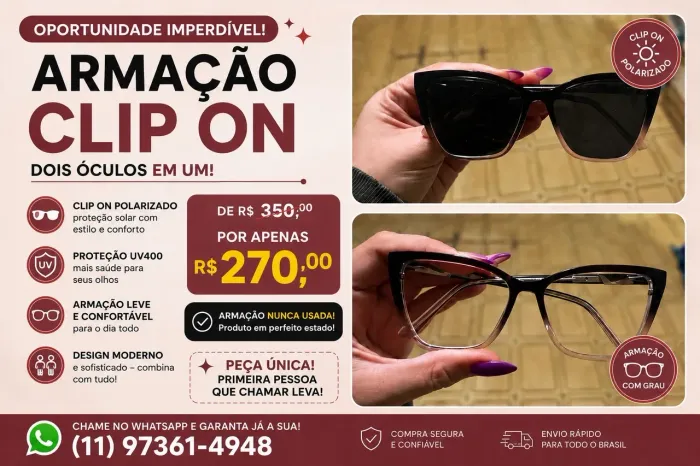 Armação Camarim clip On