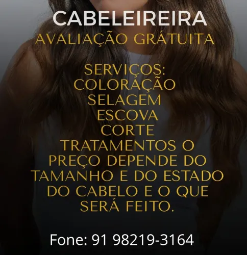 Cabeleireira Atendo na minha Residência