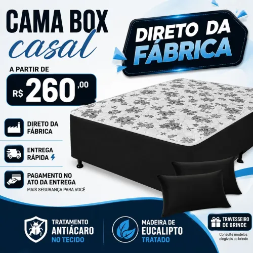 Cama Box casal QUALIDADE PREÇO BAIXO