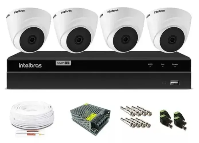 Câmeras de segurança INTELBRAS kit 4 unid.