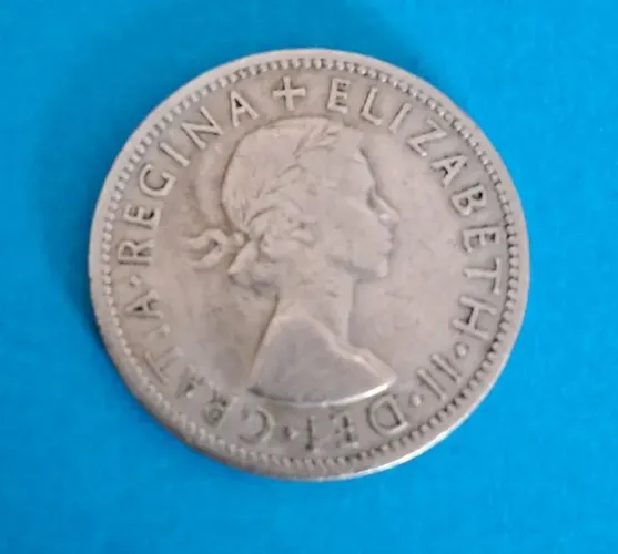 Moeda 2 Shillings 1956 - Rainha Isabel II