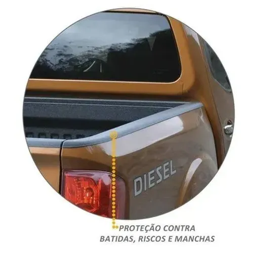 Protetor de Borda Caçamba Laterais P/ Todas as Picapes Ranger S-10 Amarok