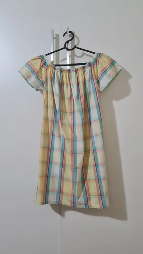 Vestido xadrez leve e macio Tam. M/G