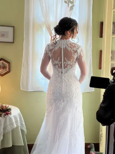 Vestido de noiva maravilhoso usado 1 vez já realizada lavagem e higienização