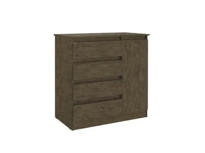 CÔMODA MILÃO 1 PORTA | 4 GAVETAS COR LEGRO / NATURALE