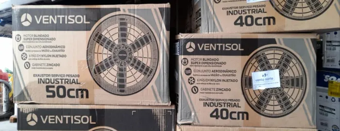 Exaustor Industrial 40 e 50 cm Ventisol Motor Blindado