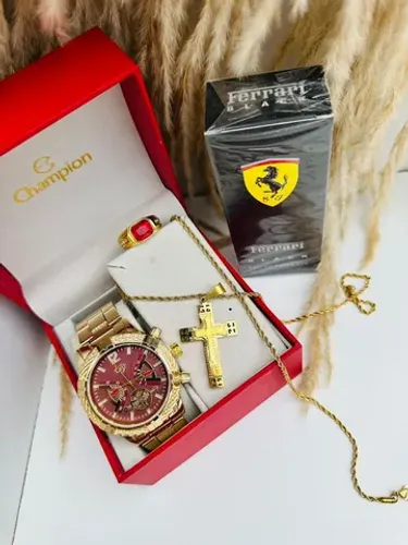 Kit playboy relógio masculino top pra presente