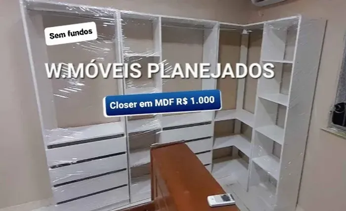 Closet em MDF 8 gavetas (Entrega e Instalação imediata)