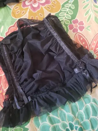 Saia de tule rendado para cinta-liga - Tamanho 36/P