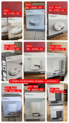 Robô aspirador XIAOMI - S10 | S20 | S10+ | S20+ | X10 | X10+ | X20 + | X20 PRO | X20 MAX 