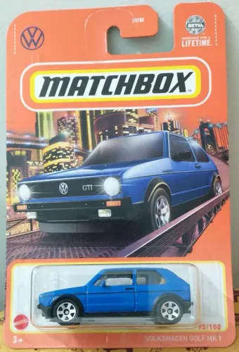 Miniatura Matchbox Volkswagen Golf MK1 Azul