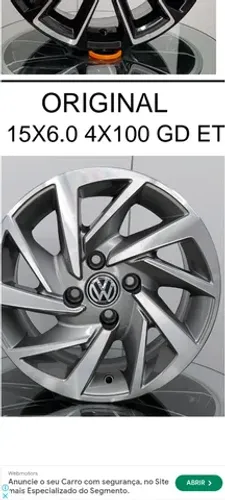 Rodas Aro 15 4x100 -Modelo Polo